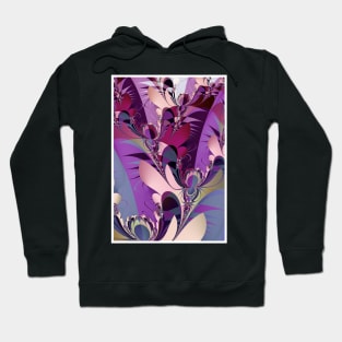 Pink and purple abstract floral design Hoodie